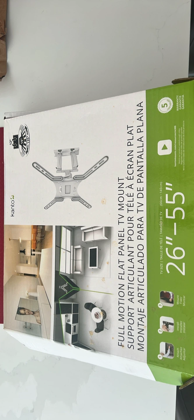 Kanto Full Motion Flat Panel TV Mount