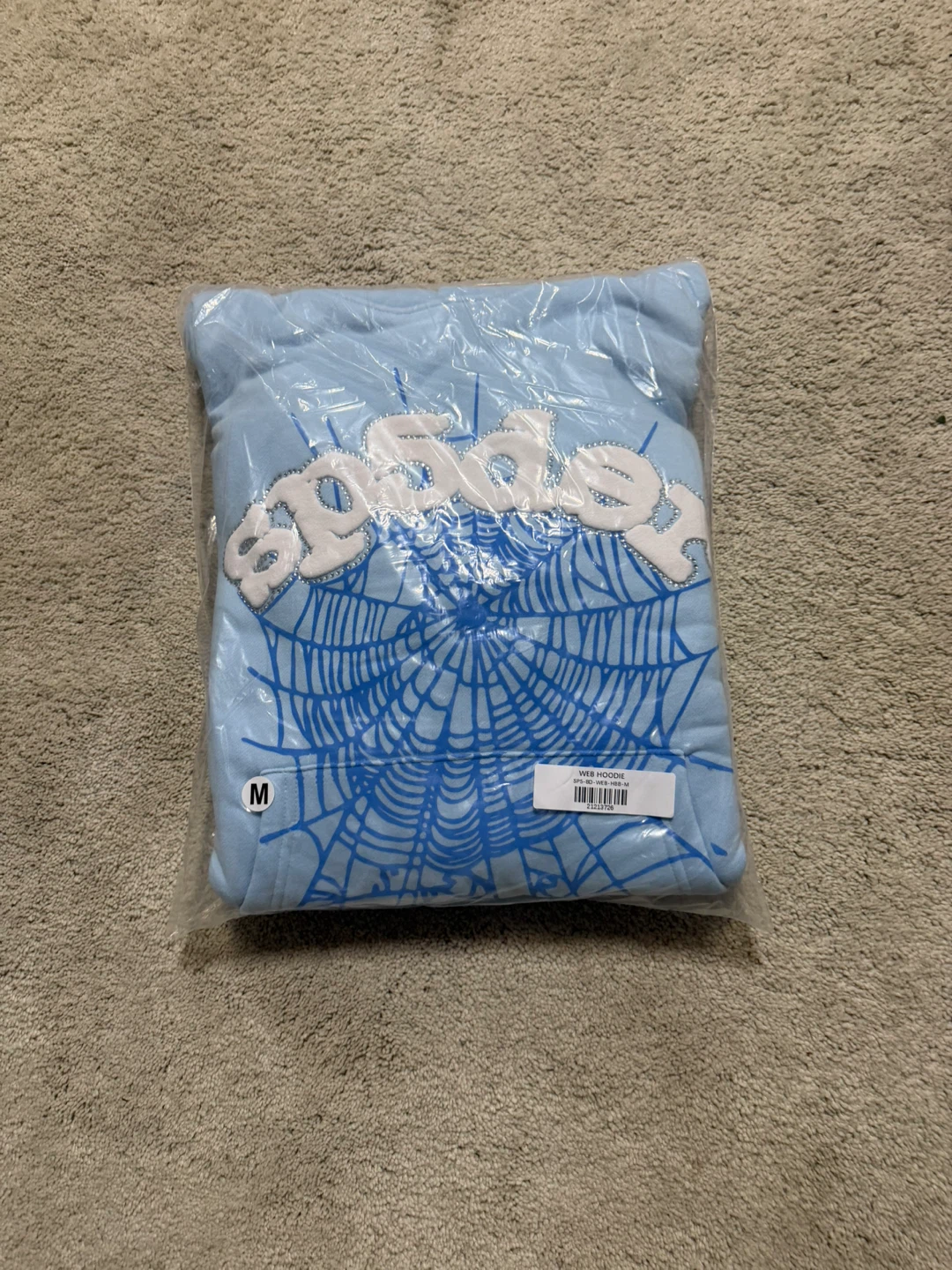 Sp5der Web Hoodie Light Blue