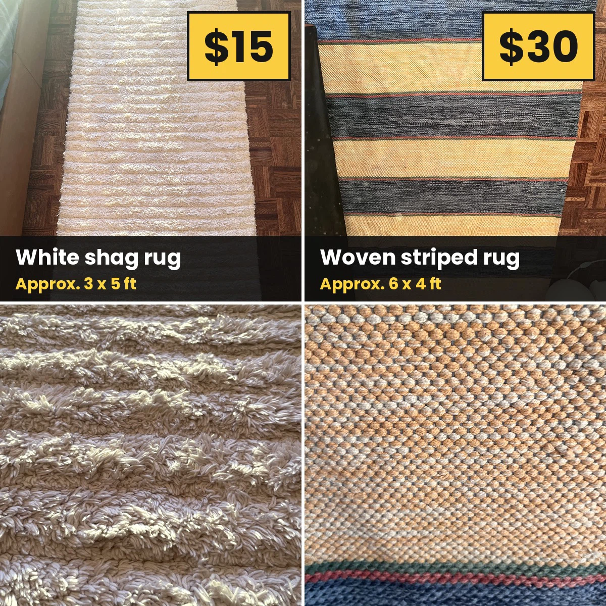 Two Assorted Area Rugs