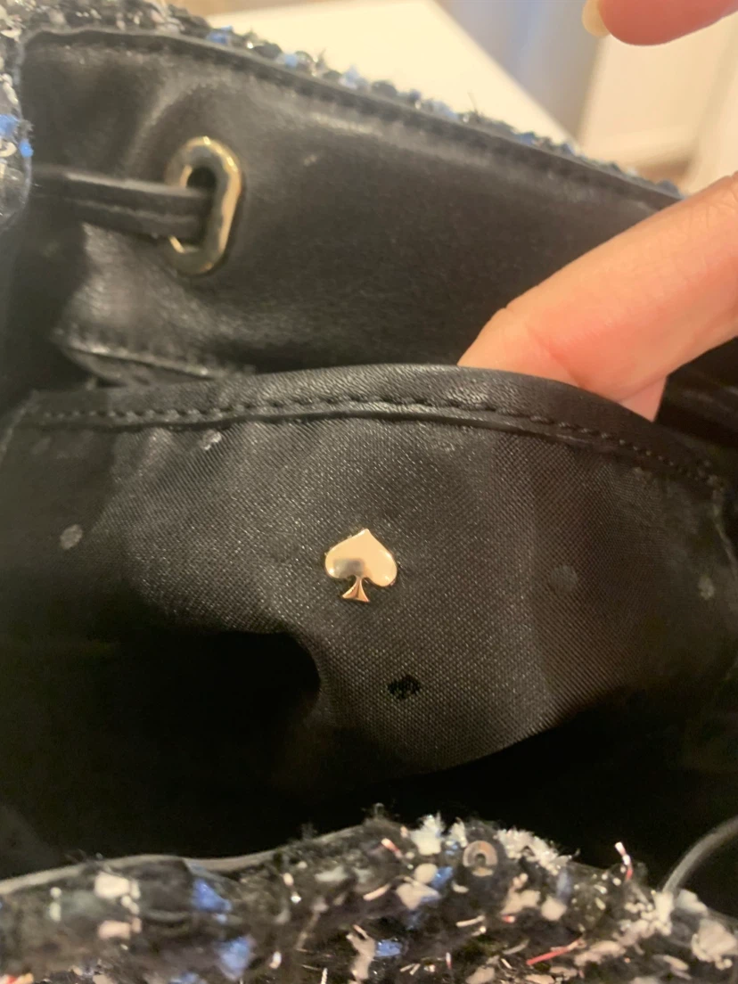💙 Kate Spade Tweed Small Backpack / Owl Keychain 💙 - photo 4