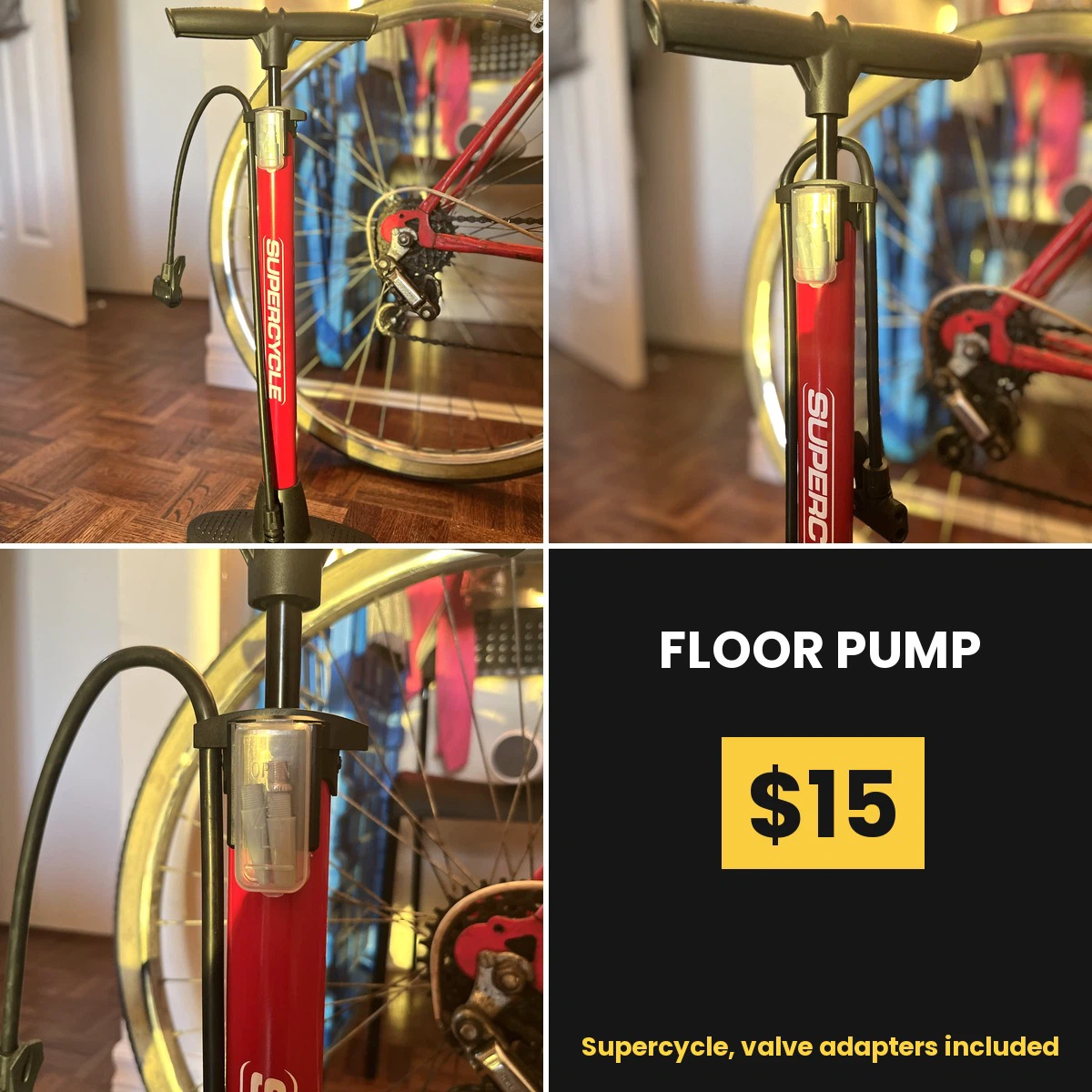 Supercycle Bicycle Floor Pump