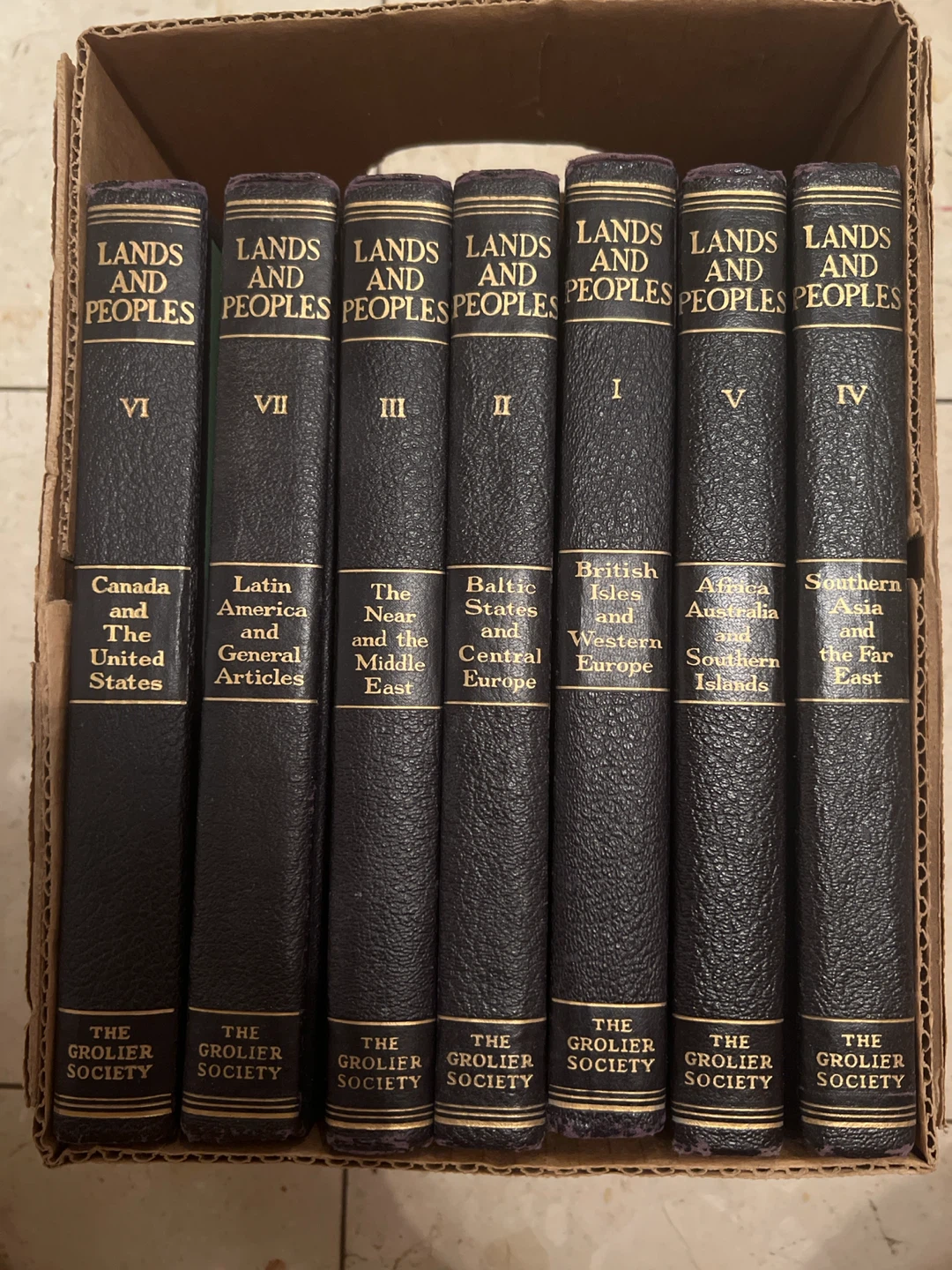 Lands and Peoples The Grolier Society 7 Volume Set