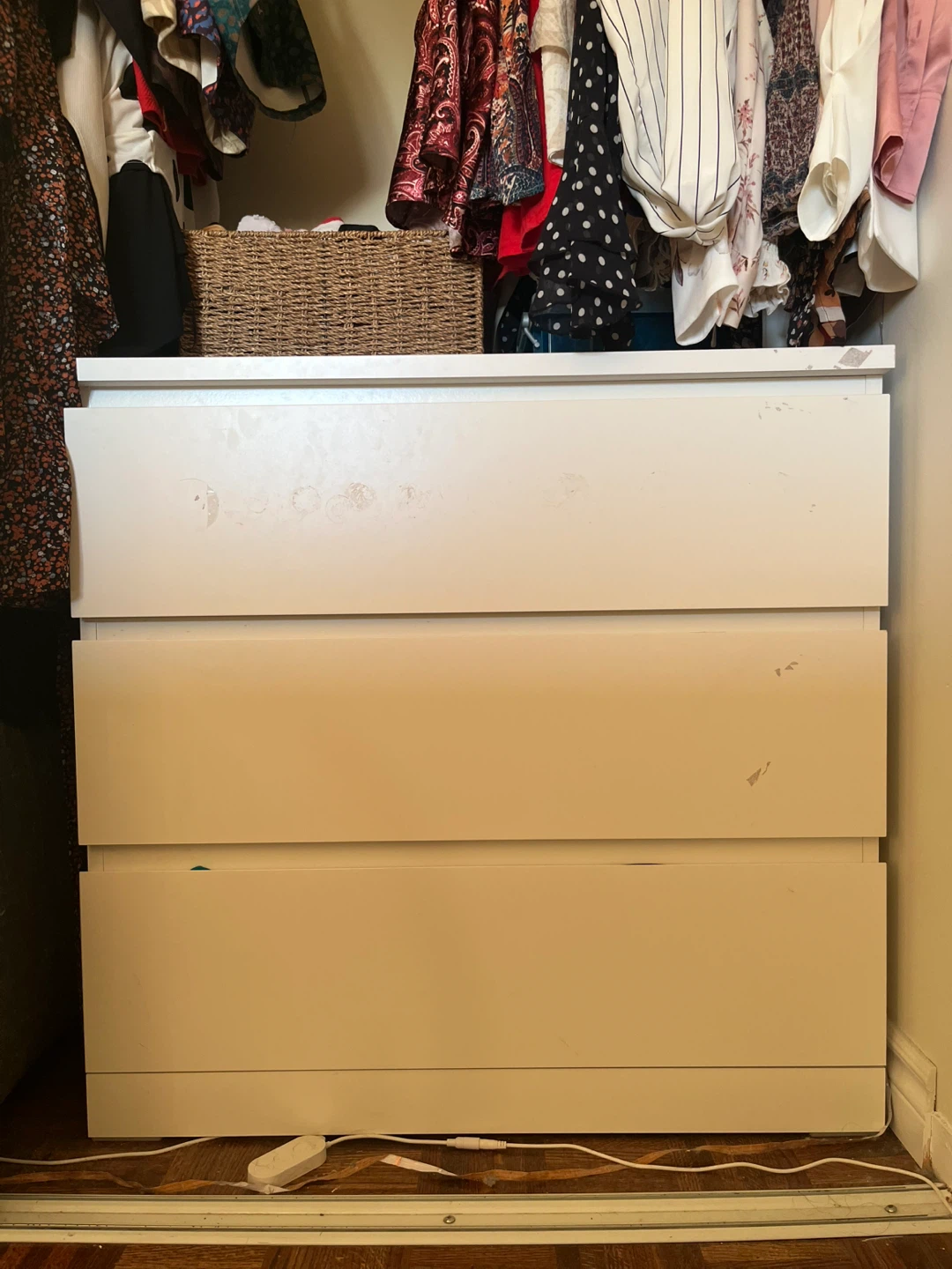 White 3-Drawer Dresser