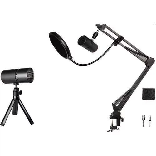 THRONMAX M20 USB microphone kit with boom arm and tripod stand.