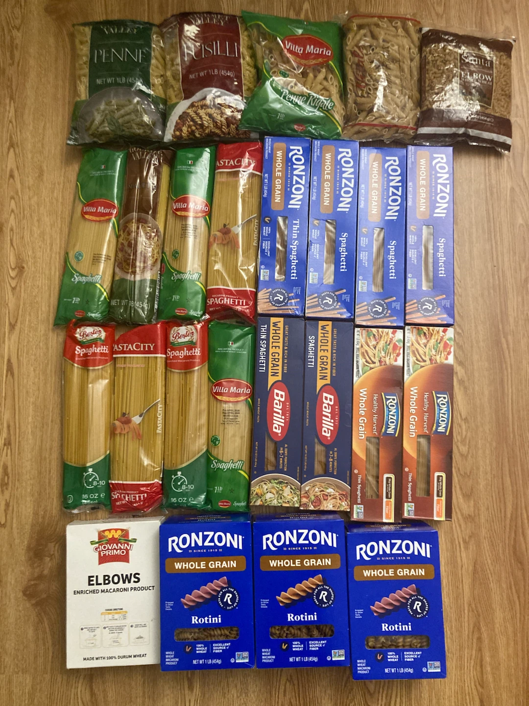 Assorted Dried Pasta Collection - 25 Packs