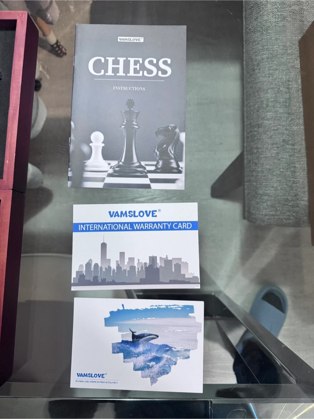VAMSLOVE Chess Set Never used