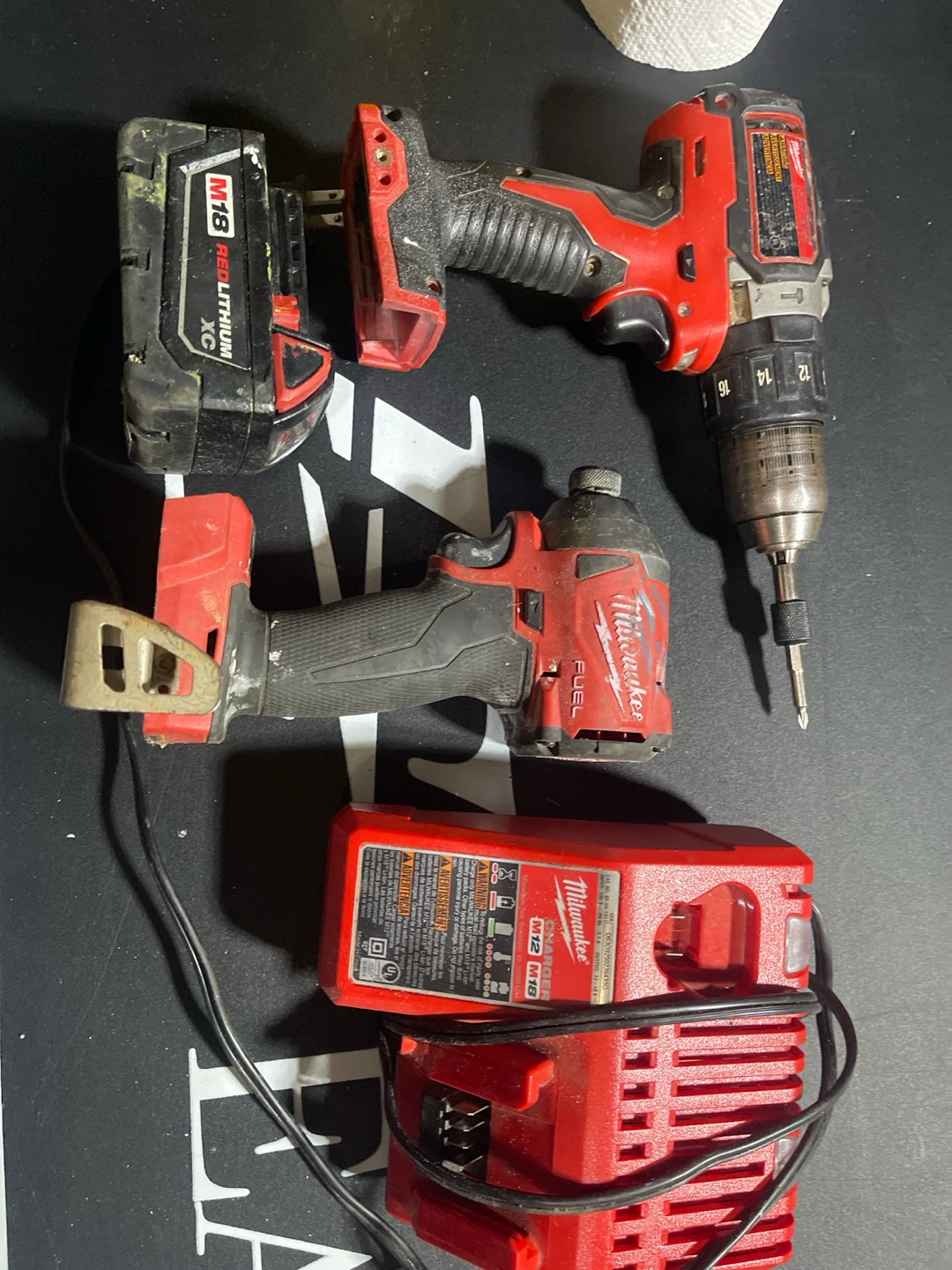 Milwaukee M18 Drill and M12 Fuel Impact Driver Set