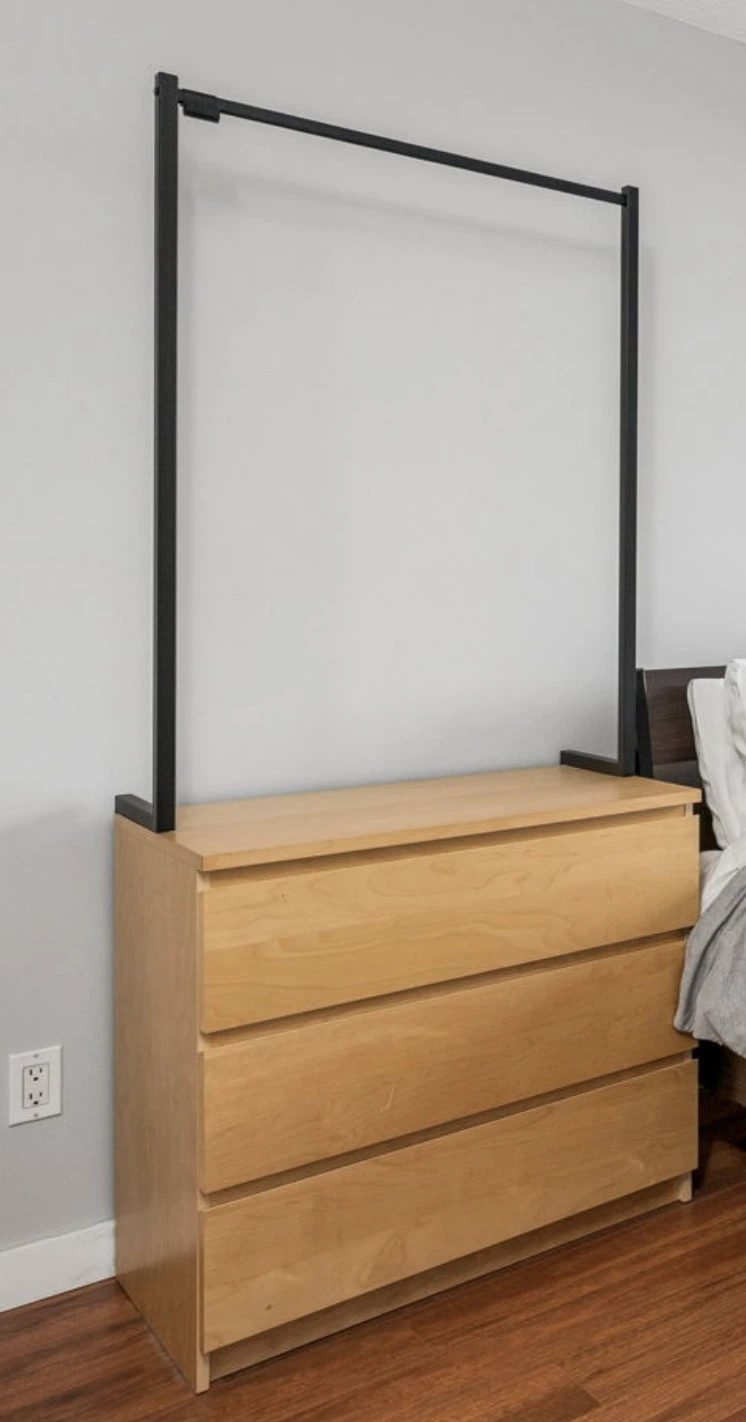IKEA Dresser with Clothing Rail