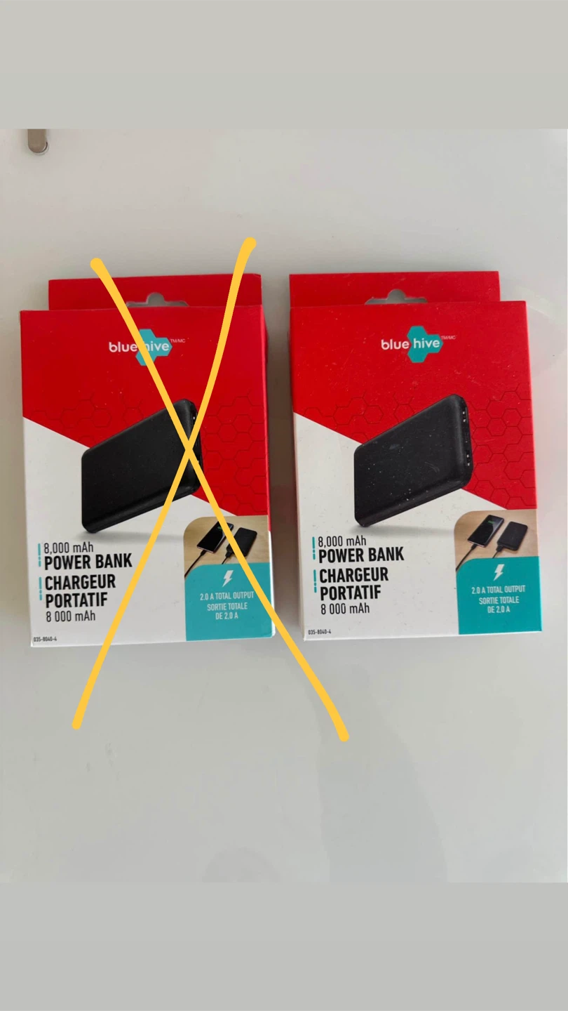 Blue Hive 8,000 mAh Power Bank (2-Pack)