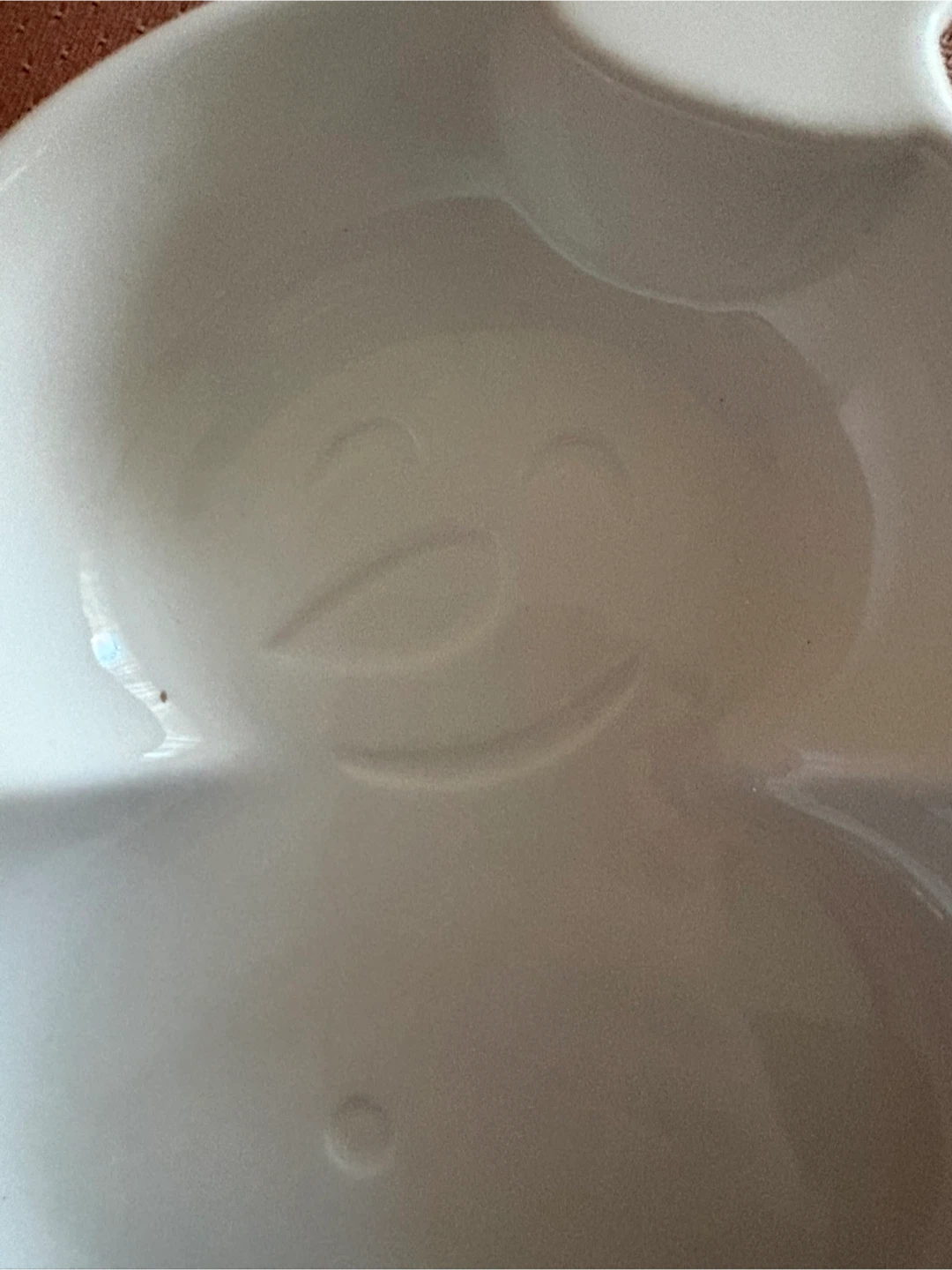 White Snowman Ceramic Serving Dish - photo 2