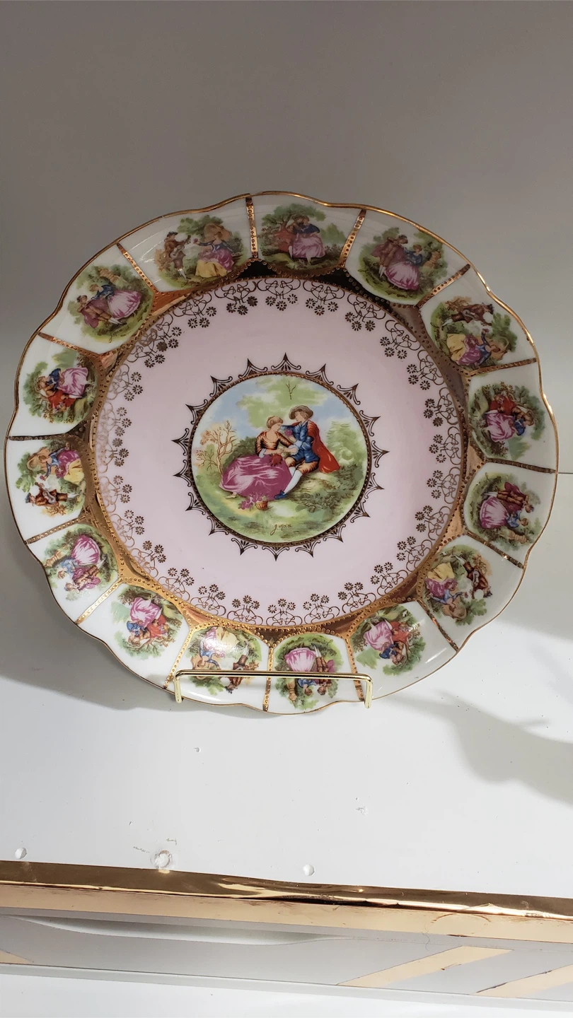 Vintage Royal Vienna Style Decorative Plate "Love Story"