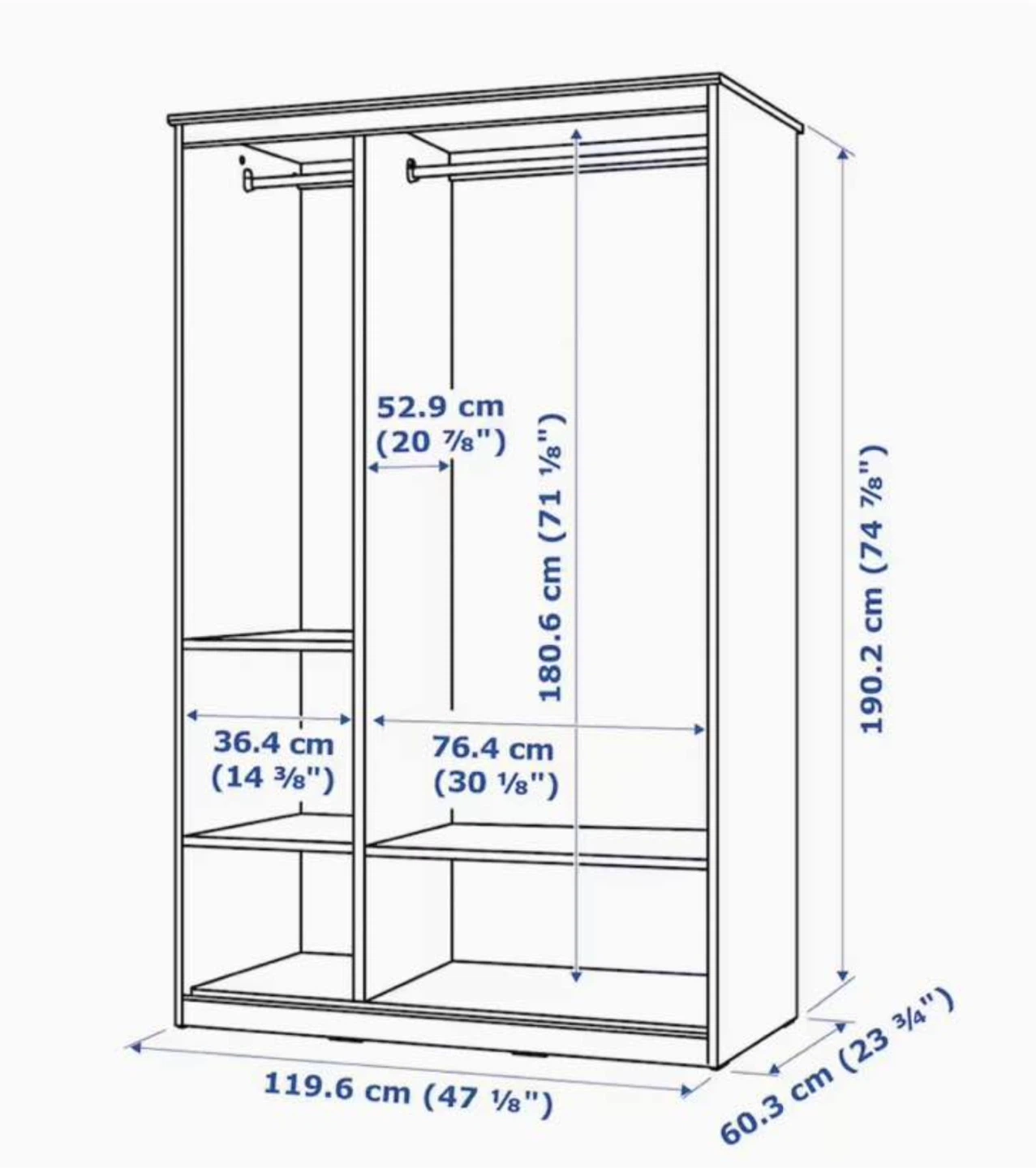 IKEA Wardrobe with Mirror - photo 2