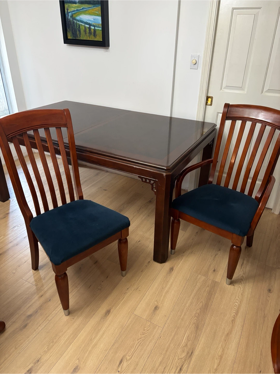 Wooden Dining Table with 8 Chairs - photo 2