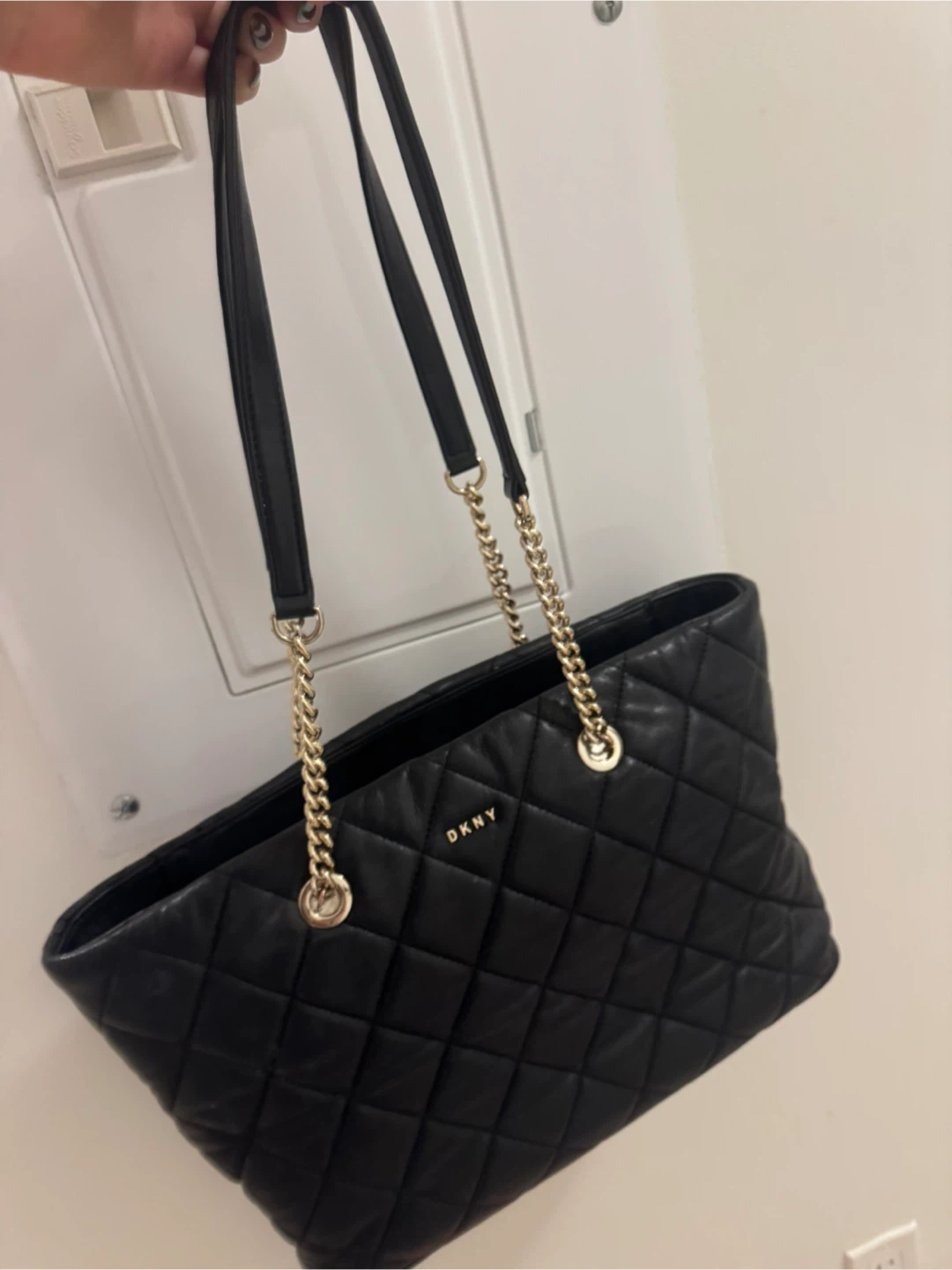 DKNY Quilted Black Shoulder Bag