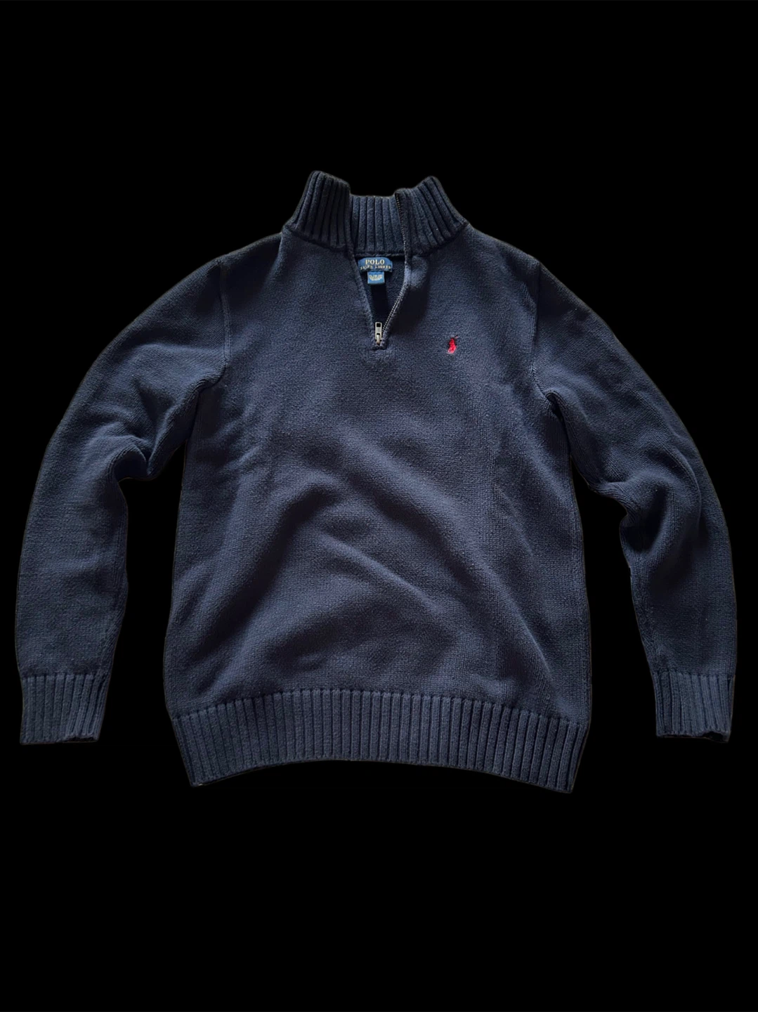 Polo Ralph Lauren Navy Half-Zip Sweater XL (18-20)