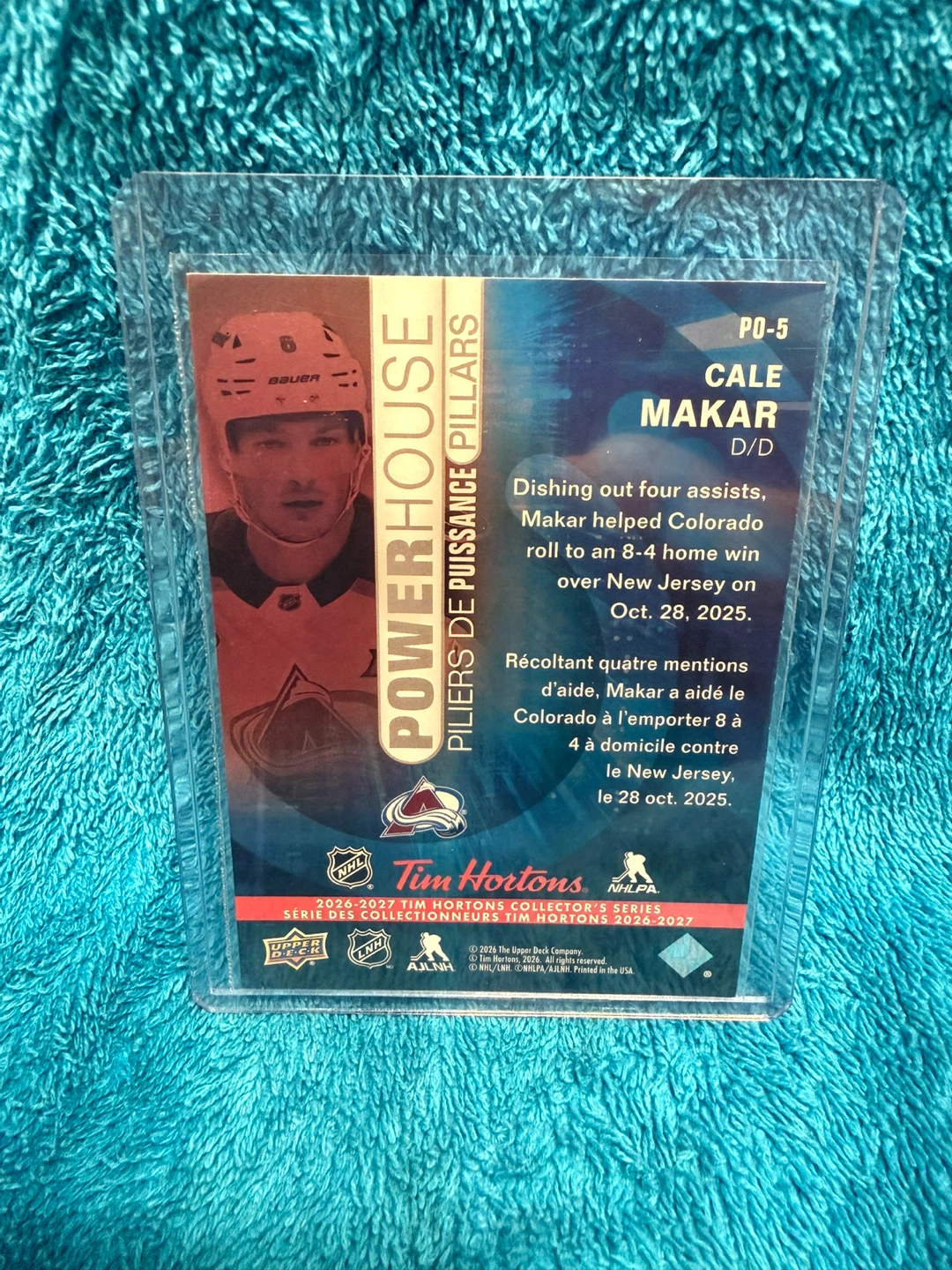 Cale Makar 2026-2027 Tim Hortons Powerhouse - photo 2