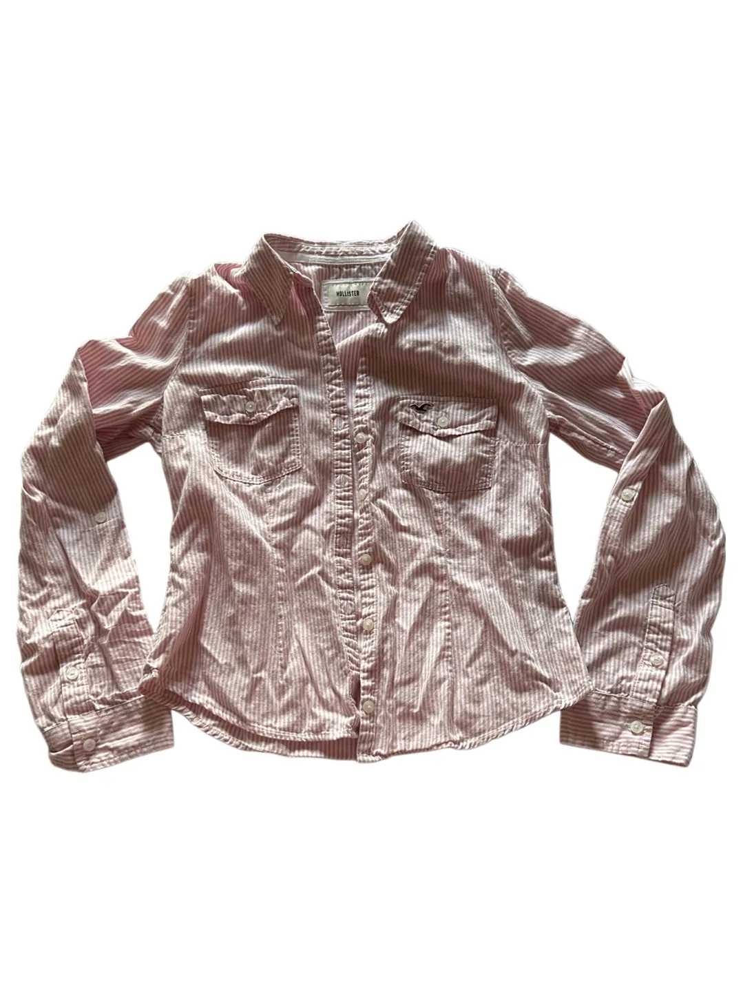 Hollister Striped Button-Down Shirt