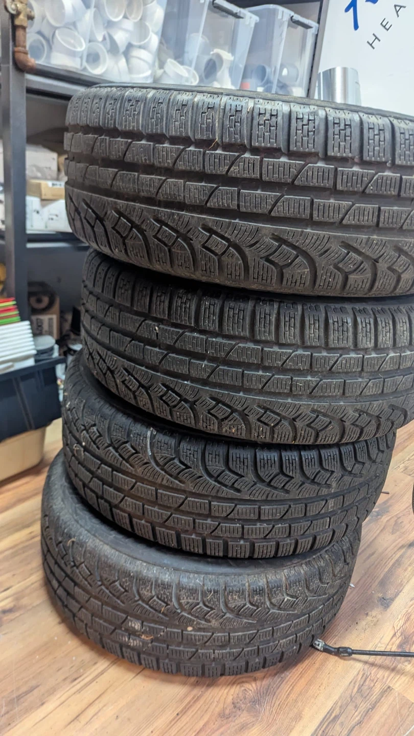 Set of 4 Pirelli Winter Tires with Steel Rims