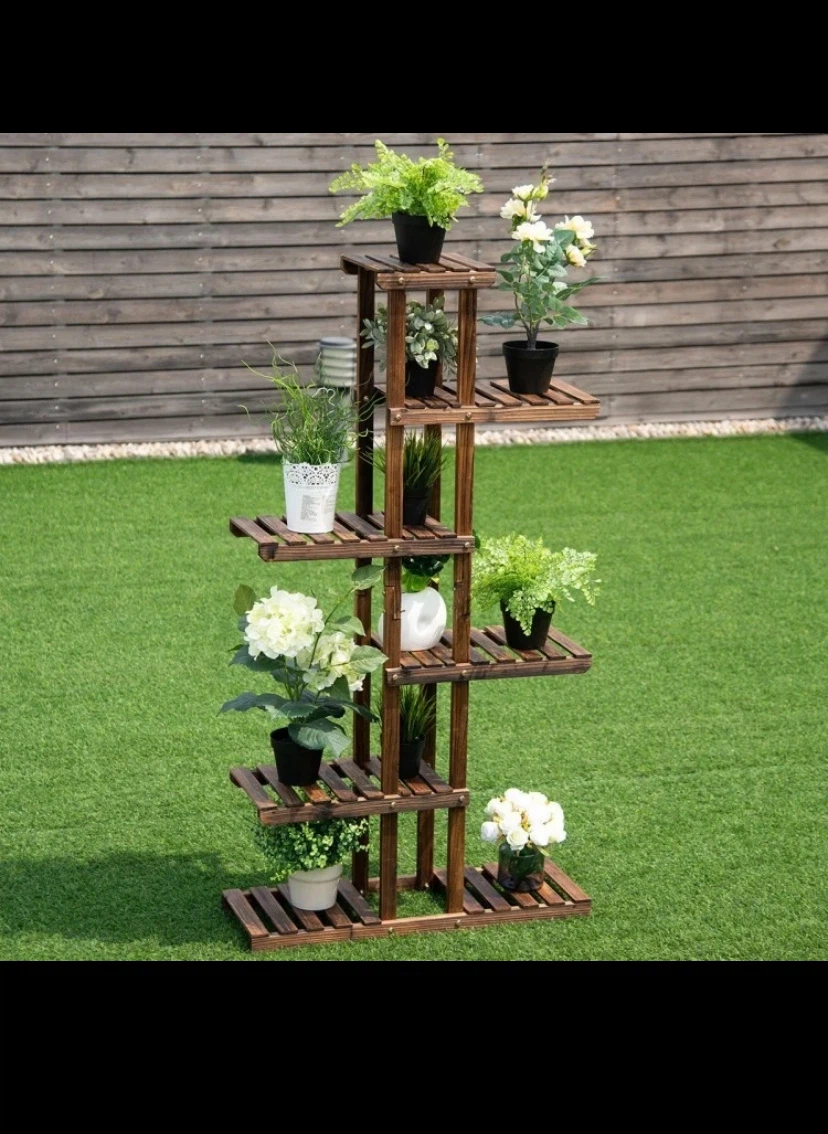 Wooden Multi-Tier Plant Stand - photo 2