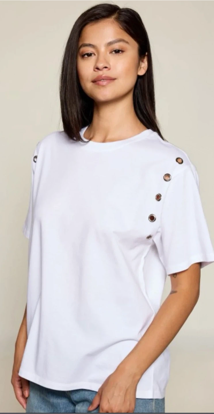 Cotton Studio White Short Sleeve Tee