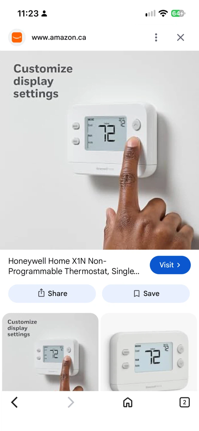 Honeywell Home X1N Non-Programmable Thermostat
