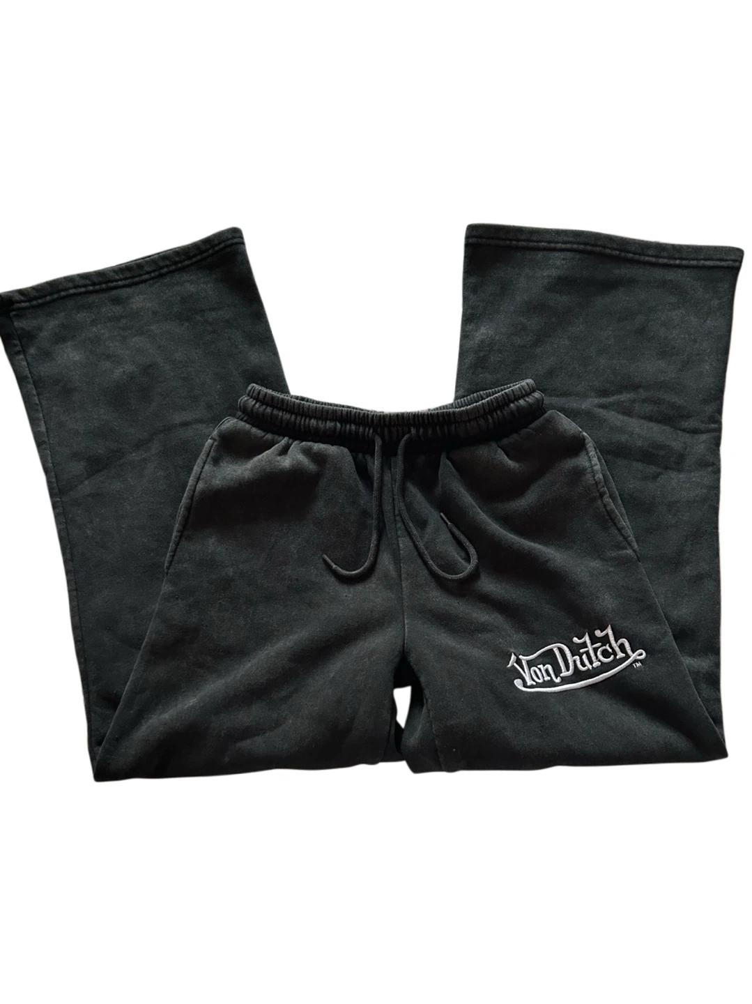 Von Dutch black wide-leg sweatpants