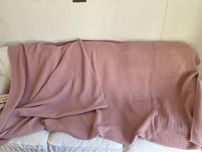 Pink waffle blanket