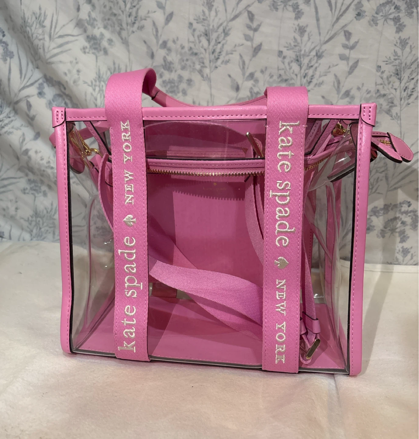 Kate Spade New York Pink Clear Tote Bag