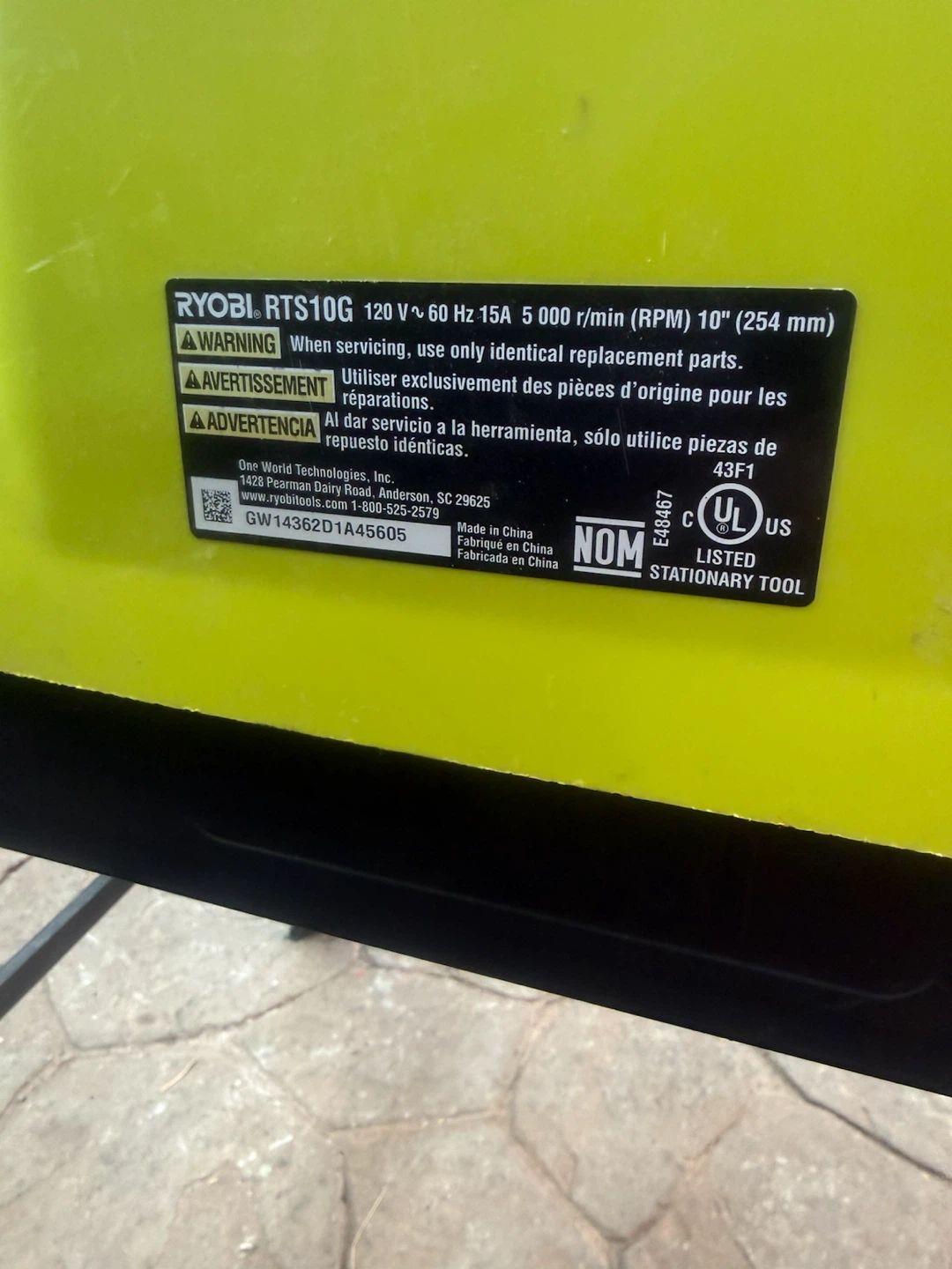 Ryobi table saw - photo 4