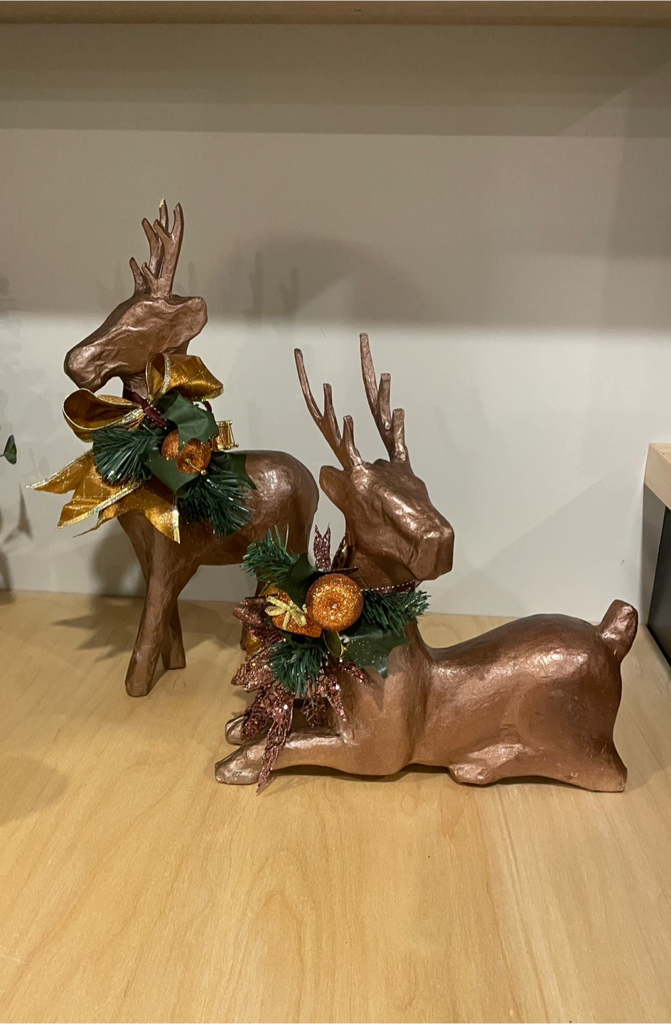 Set of Two Decorative Reindeer