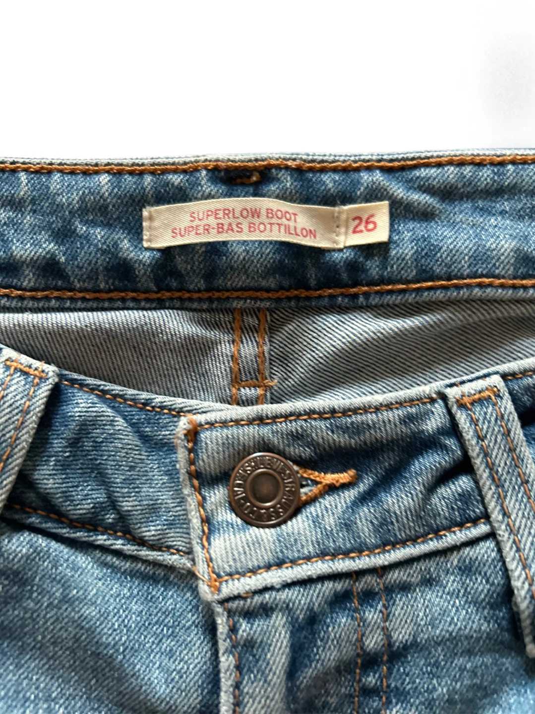 Levi's Superlow Bootcut Jeans Size 26 - photo 3