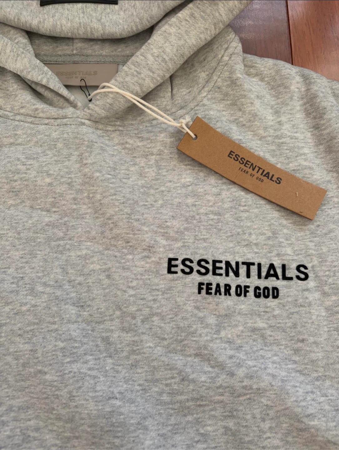 Fear of God Essentials Hoodie Grey Oatmeal - photo 3