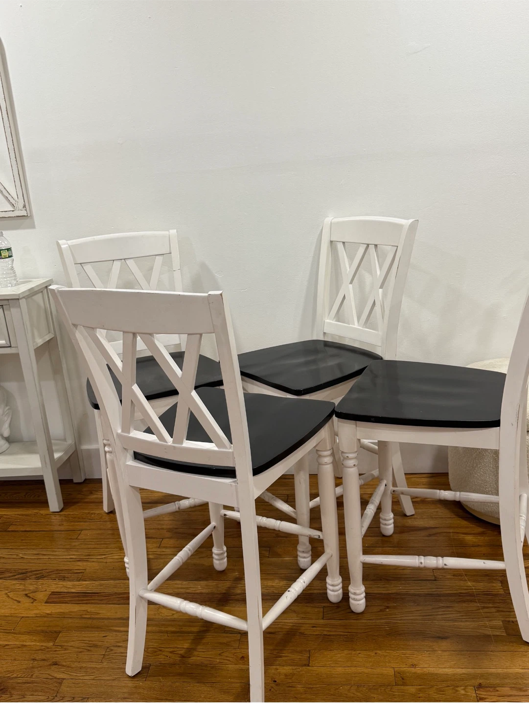 Set of 4 Farmhouse Style Counter Stools
