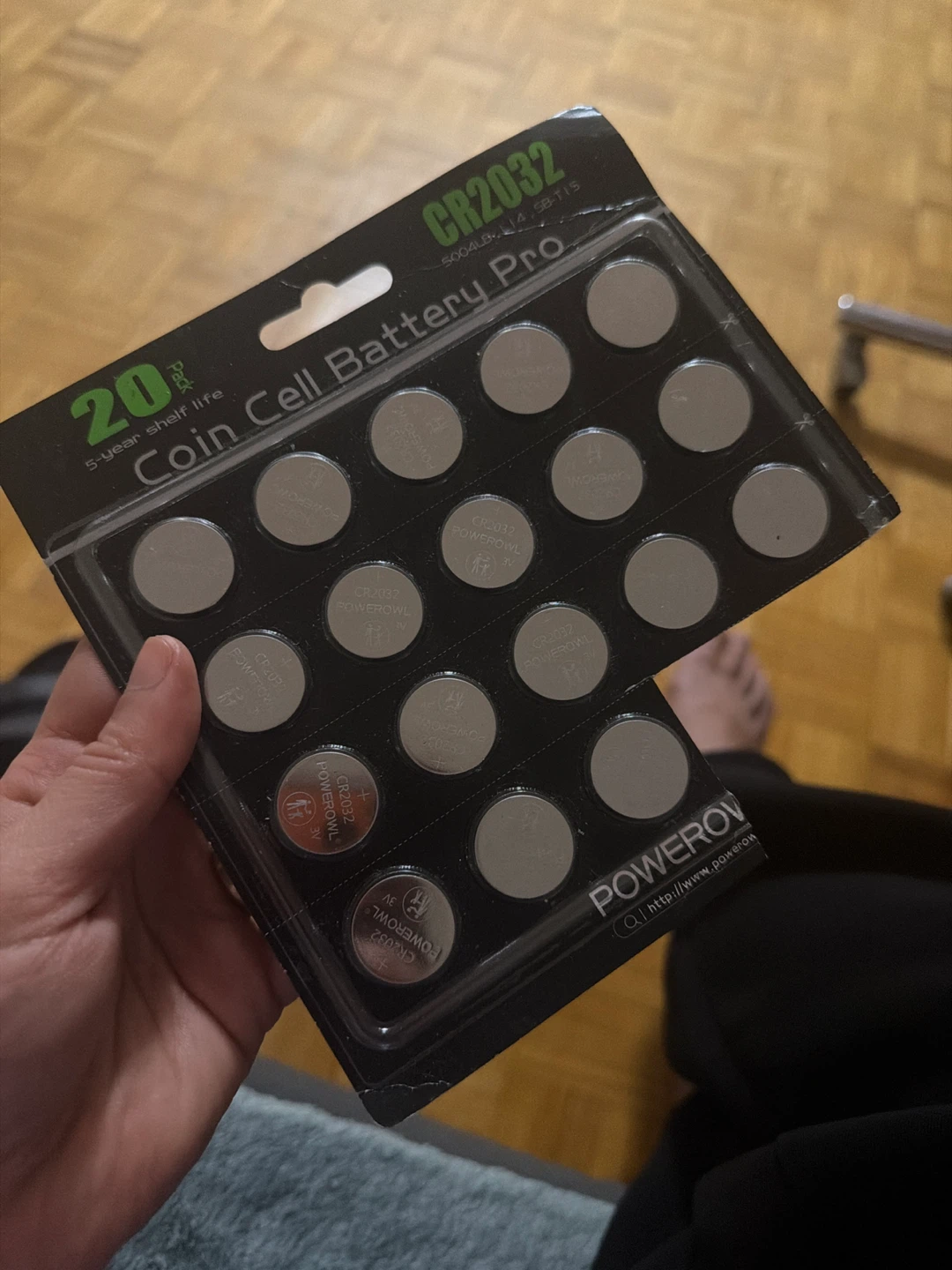 Powerowl CR2032 Lithium Coin Cell Batteries 20 Pack