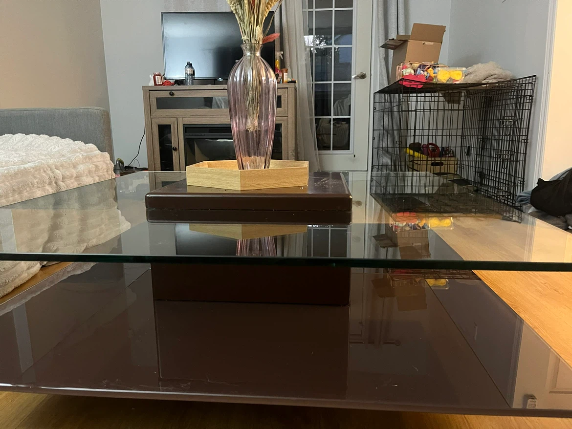 Modern Square Glass Coffee Table - photo 2