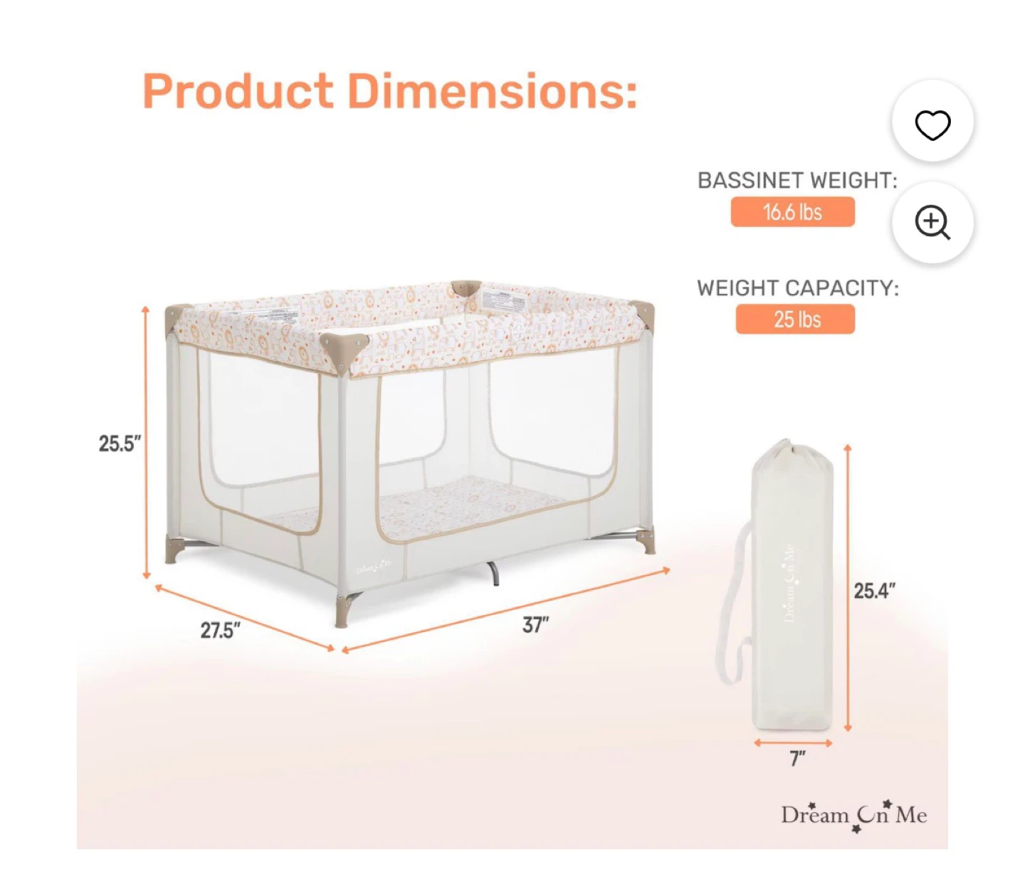 Dream On Me Zodiak Portable Playard, Model #438 - photo 4