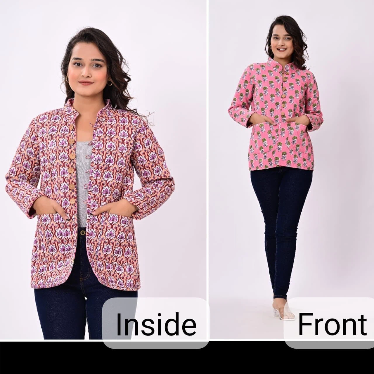 ✨ Jaipuri Reversible Quilted Winter Jackets ✨