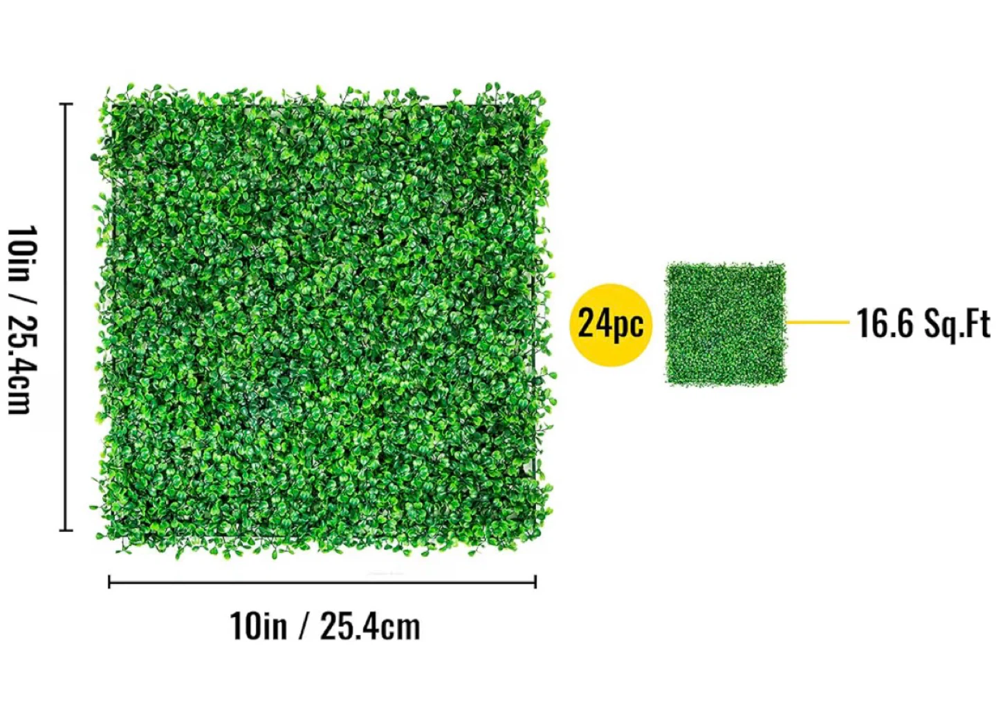 24pc Artificial Boxwood Hedge Wall Panels - photo 4