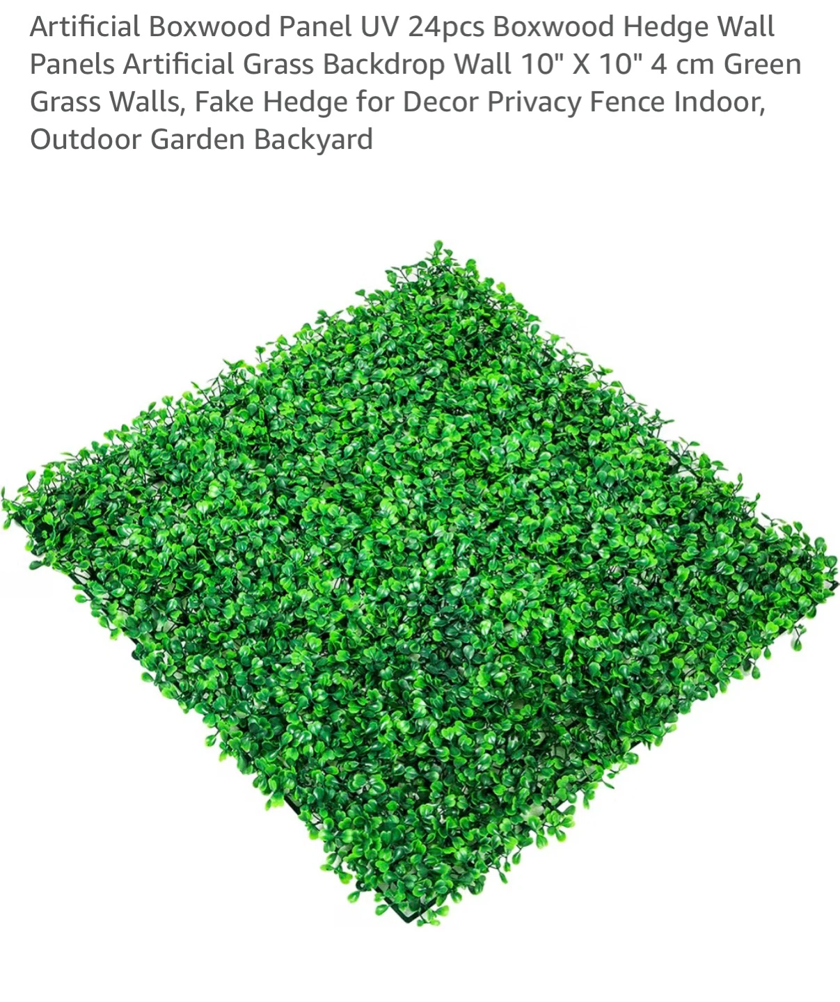 24pc Artificial Boxwood Hedge Wall Panels - photo 2