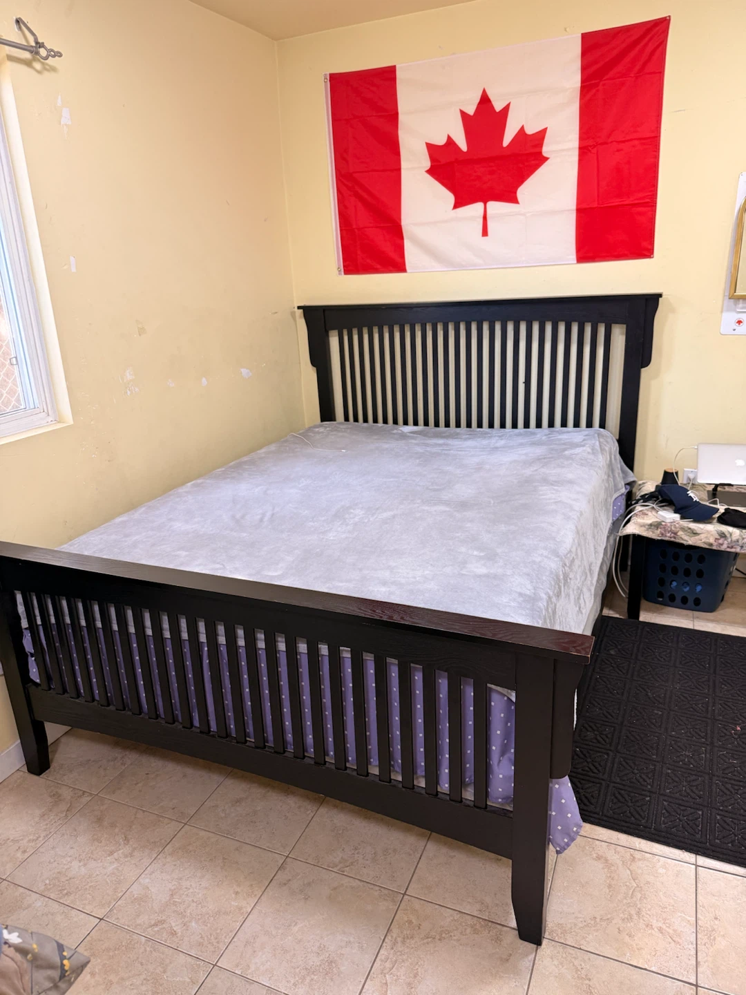Queen Size Bed Frame + 2 Brand-New Mattresses - Moving Sale!