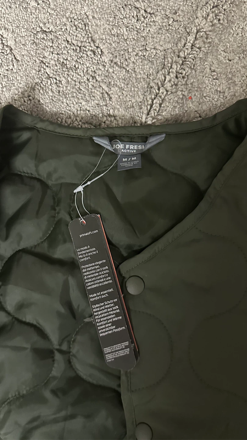 NWT Joe Fresh Active Quilted Jacket Olive Green - photo 2