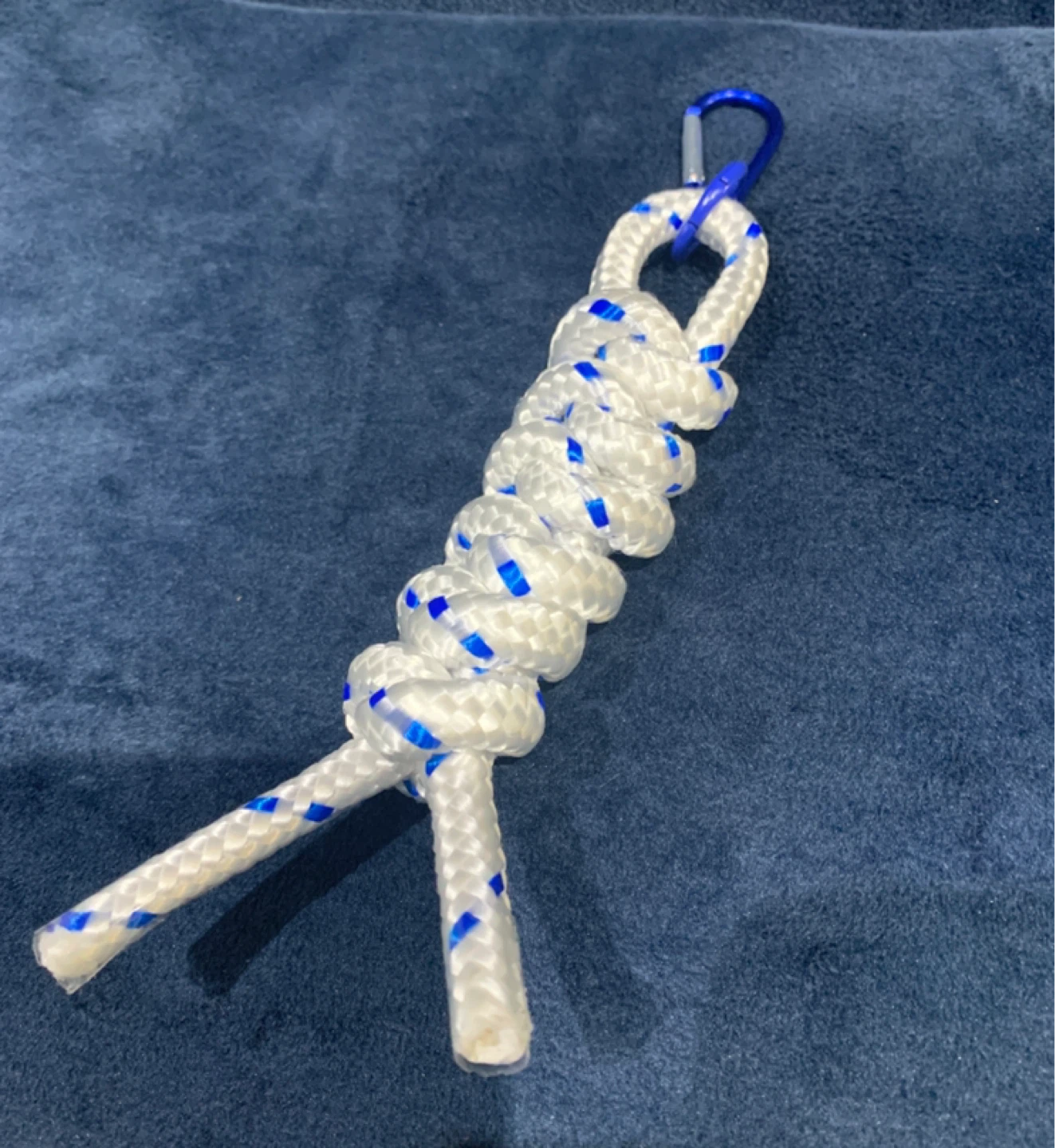 Knotted Rope Keychain with Carabiner