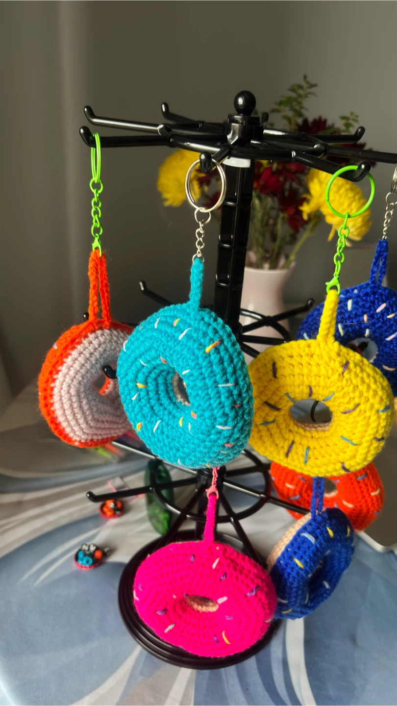 Handmade  Donut and Jellyfish Keychains