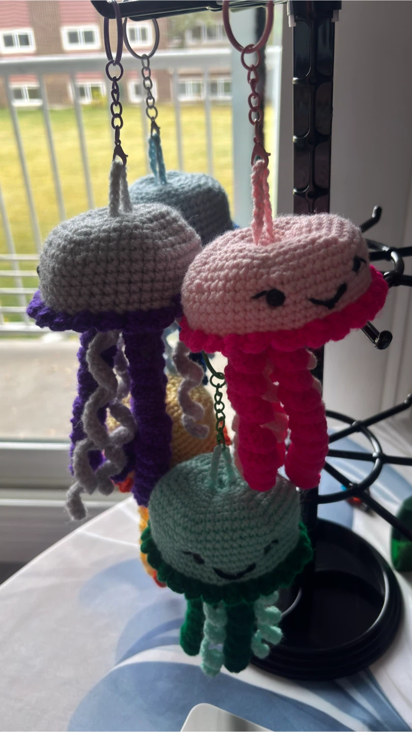 Handmade  Donut and Jellyfish Keychains - photo 4
