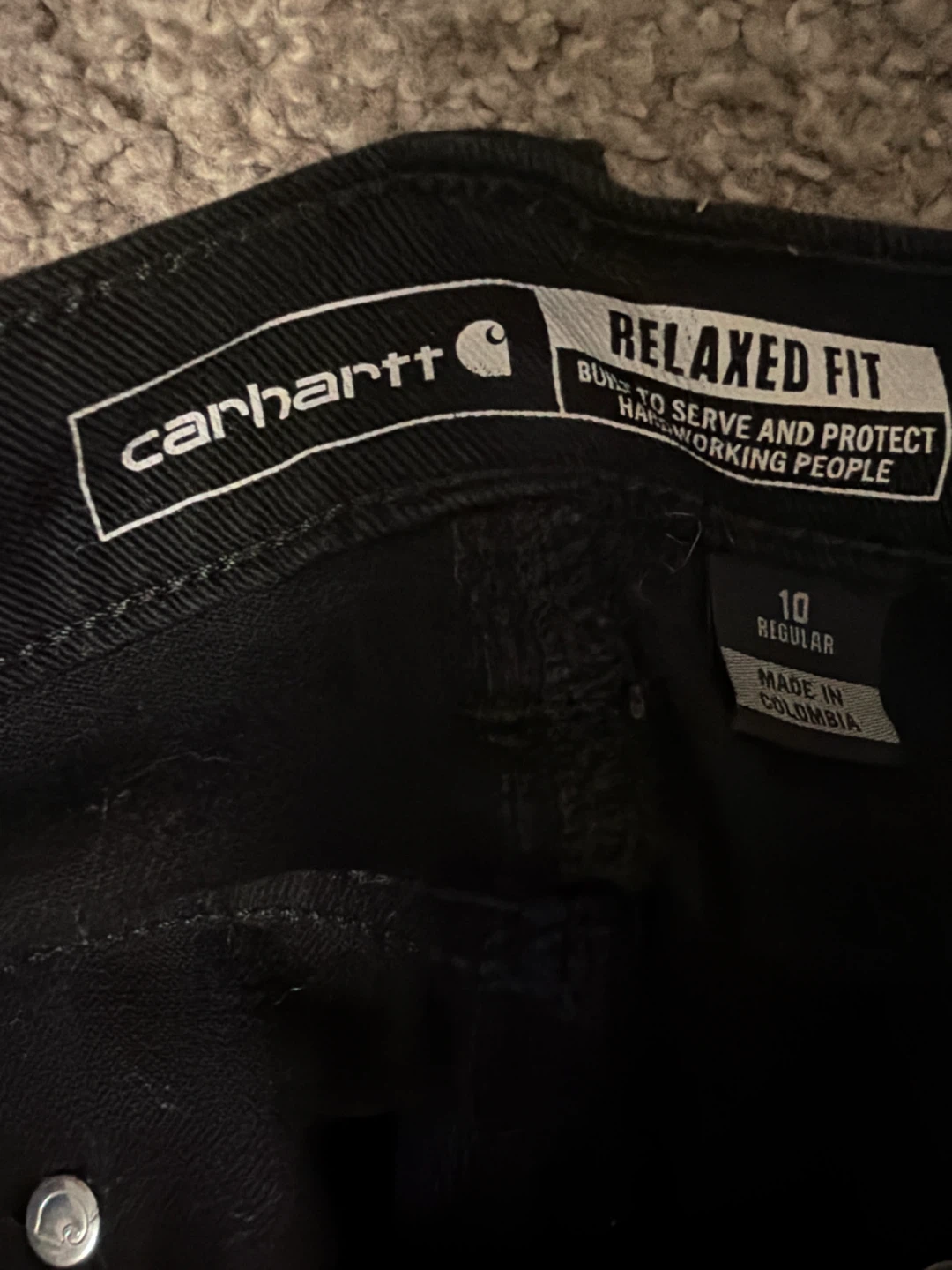 Carhartt Relaxed Fit Pants - Black Size 10 Regular - photo 3