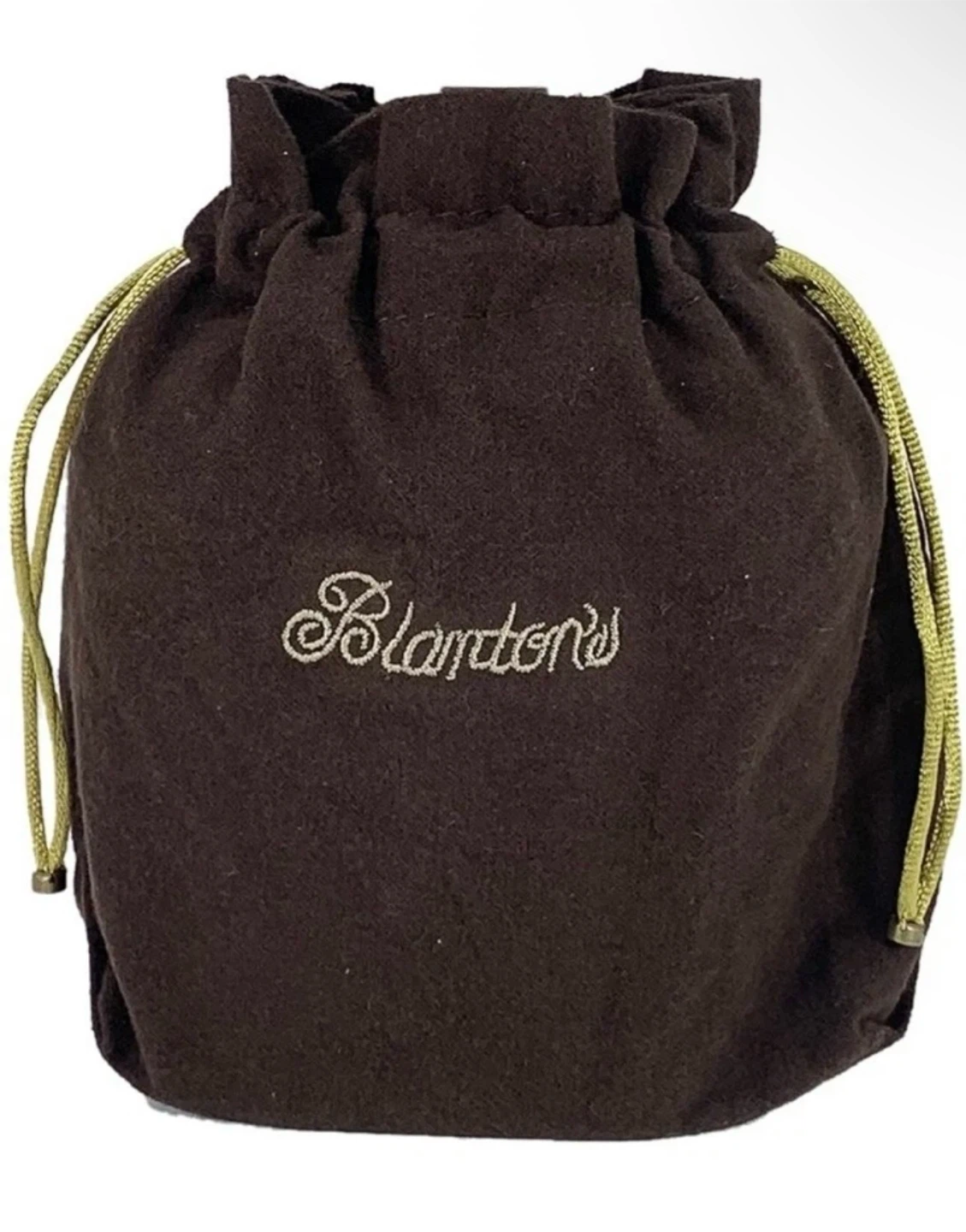 Blanton's Brown Felt Drawstring Pouch