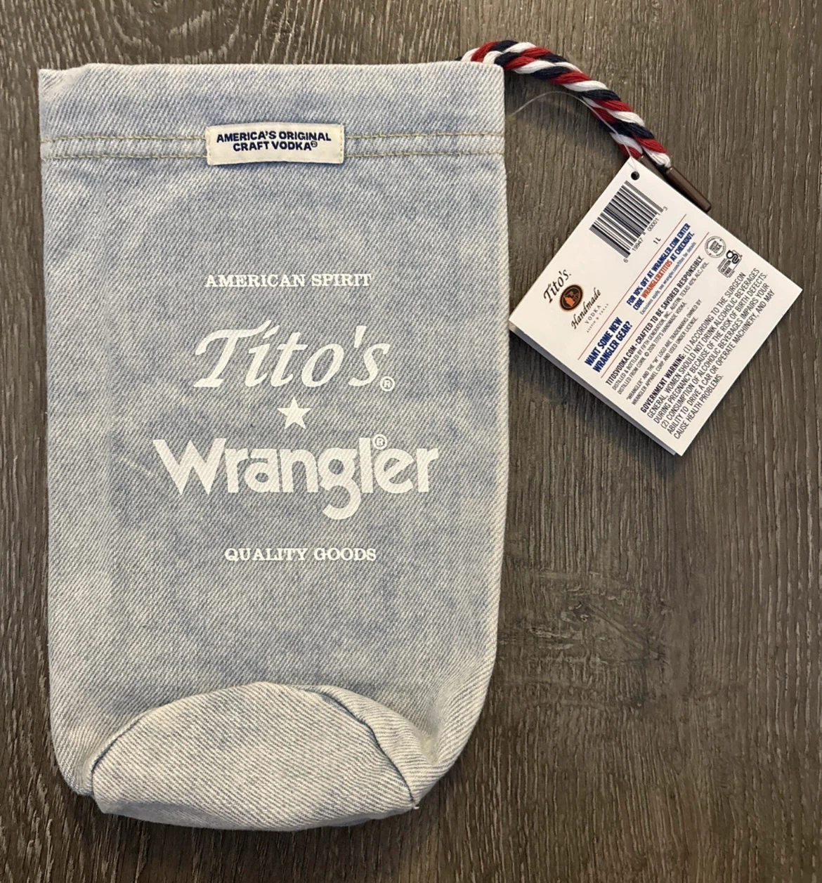 Tito's Vodka x Wrangler Denim Bottle Bag - photo 2