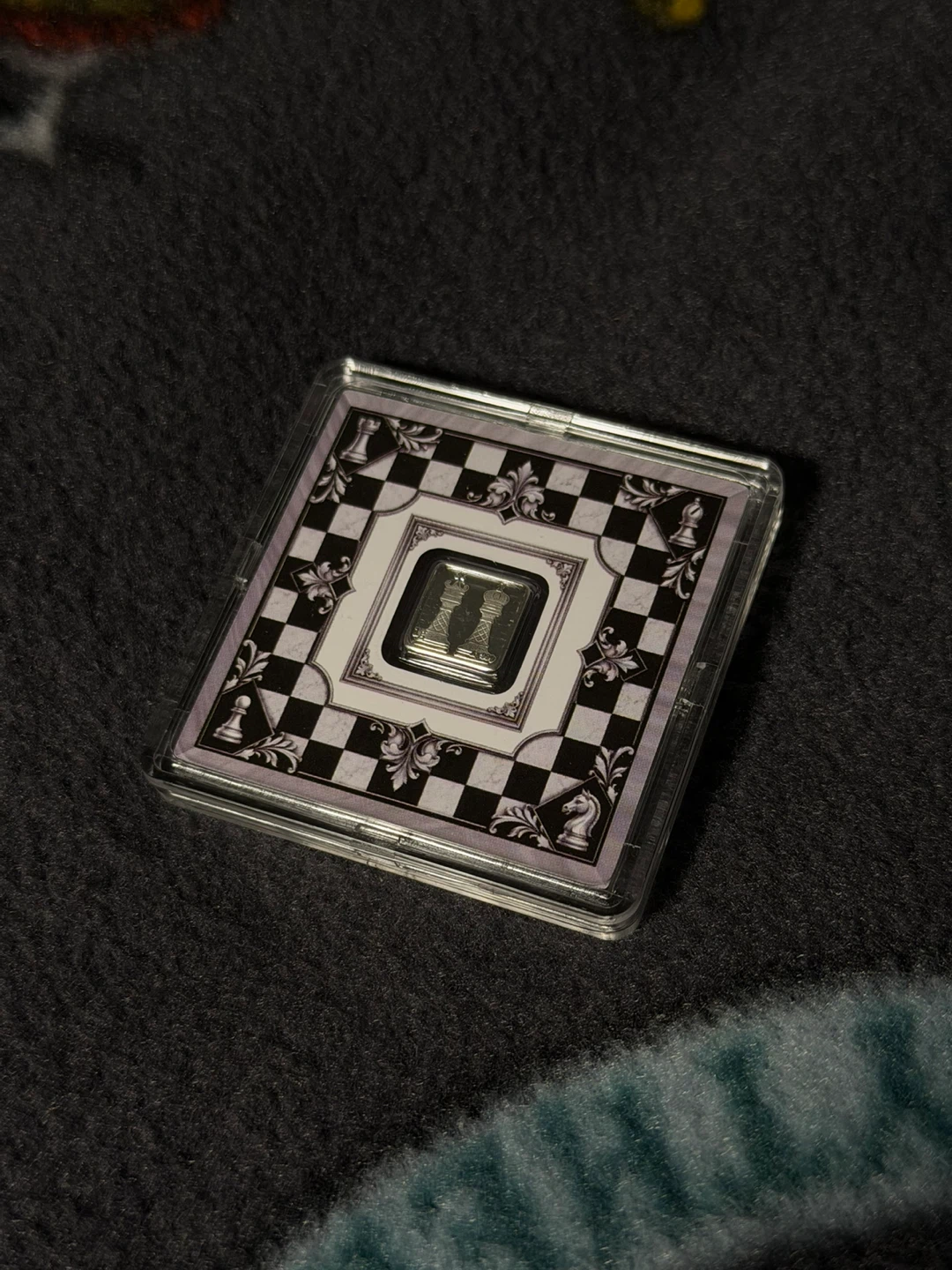 5000 Mintage 1g Geiger Silver Chess Piece Bar