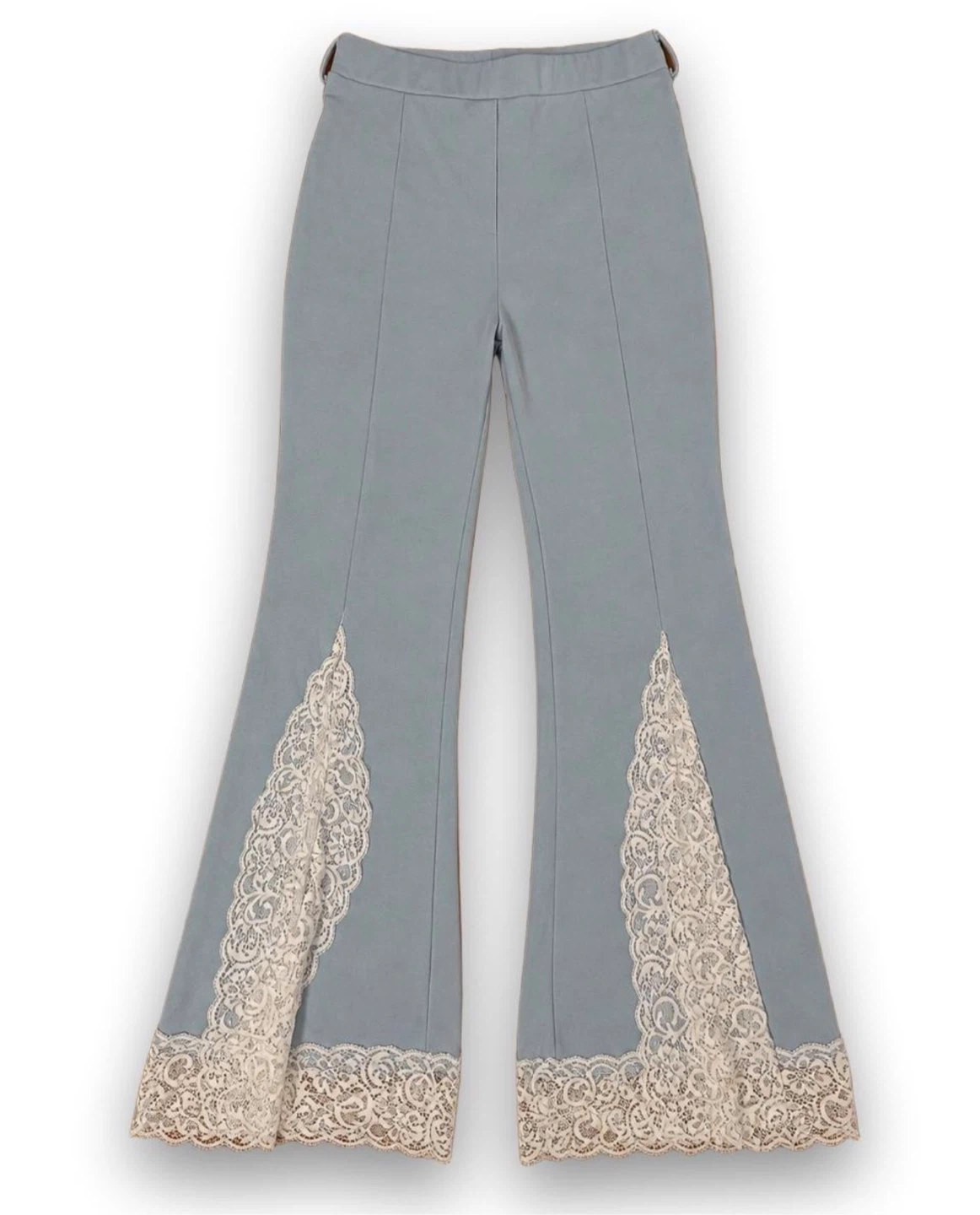 Light Blue Lace Flare Pants