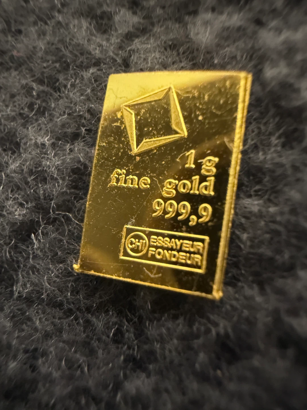 Valcambi 1g 999.9 loose Gold Bar